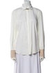 Brunello Cucinelli Silk Long Sleeve Button-Up Top