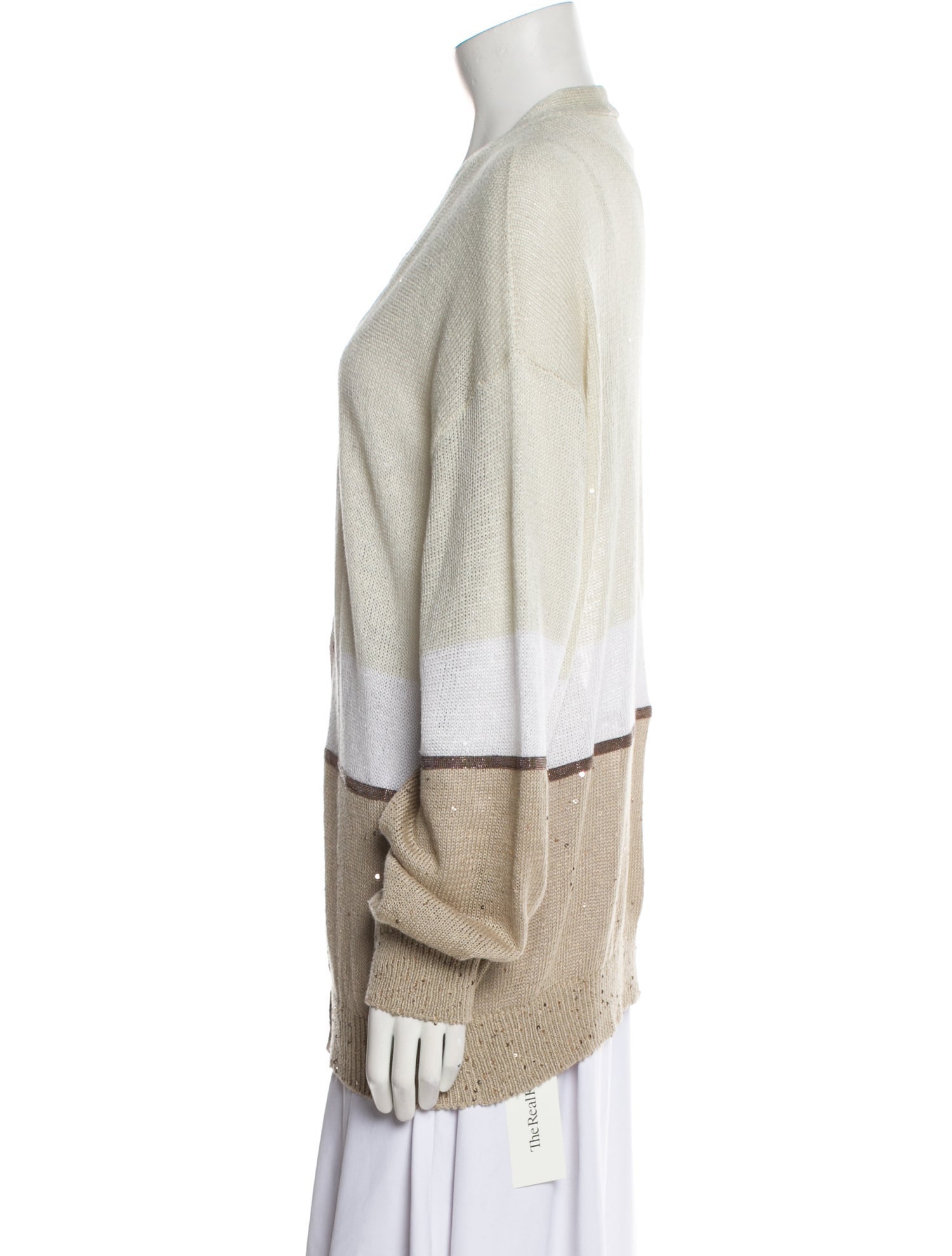 Brunello Cucinelli Linen Striped Sweater