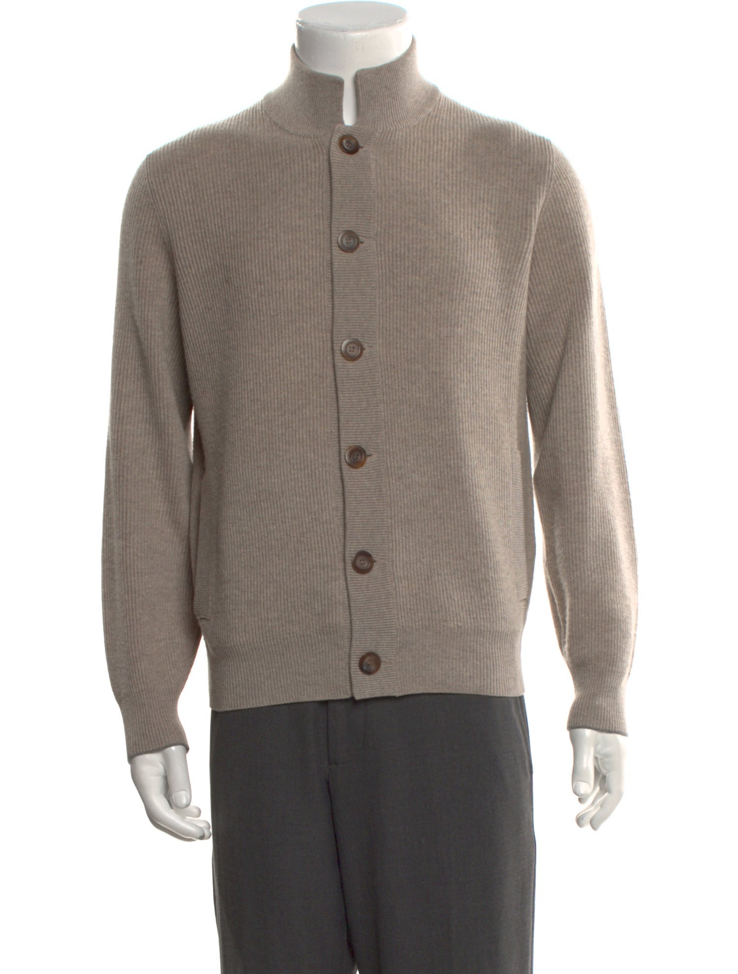 Brunello Cucinelli Cashmere Mock Neck Cardigan