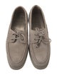 Brunello Cucinelli Suede Whipstitch Trim Boat Shoes