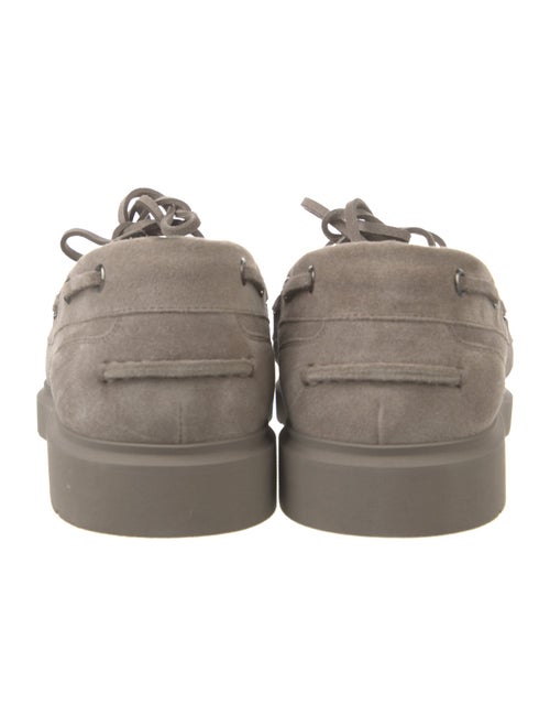 Brunello Cucinelli Suede Whipstitch Trim Boat Shoes