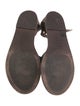 Brunello Cucinelli Leather T-Strap Sandals