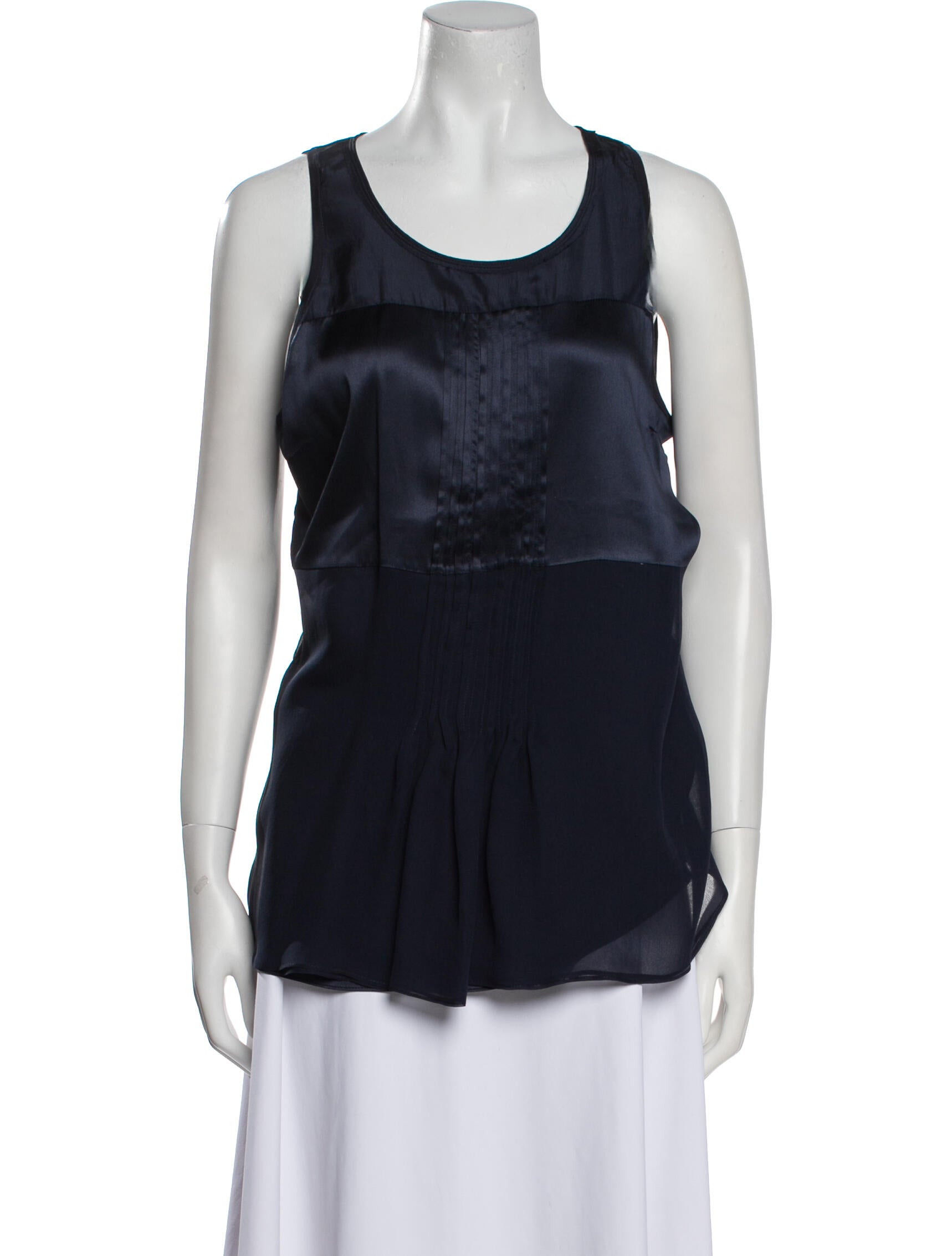 Brunello Cucinelli Scoop Neck Sleeveless Top