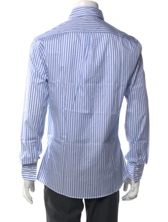 Brunello Cucinelli Striped Long Sleeve Dress Shirt