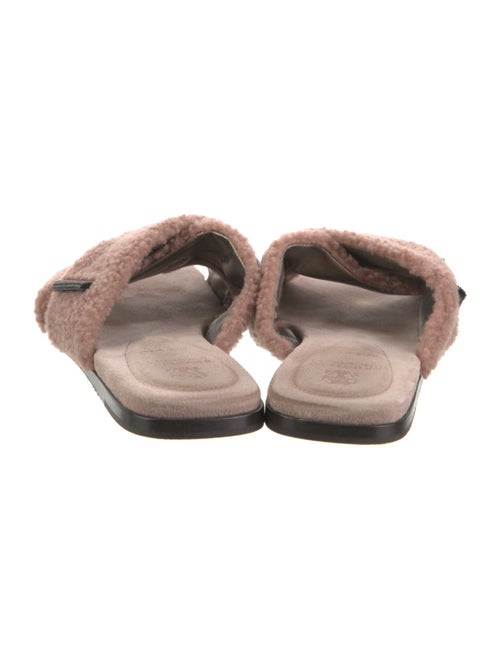 Brunello Cucinelli Monili Shearling Slides
