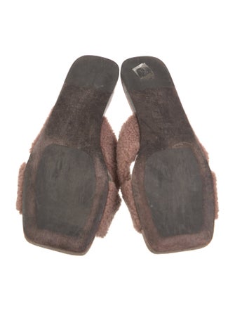 Brunello Cucinelli Monili Shearling Slides