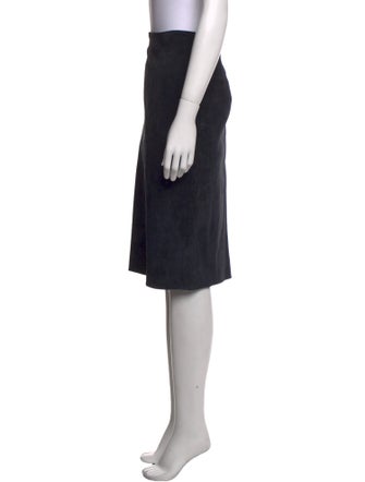 Brunello Cucinelli Leather Knee-Length Skirt