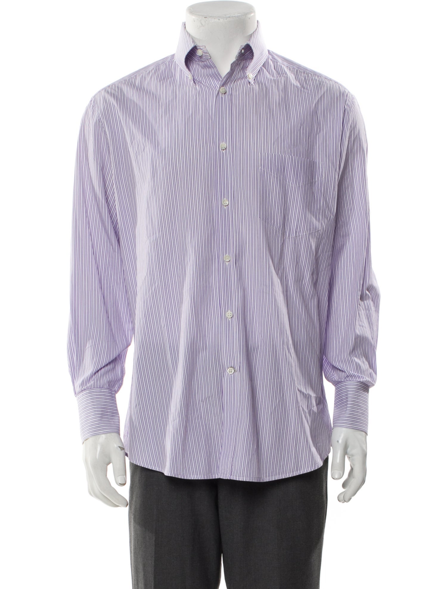 Brunello Cucinelli Striped Long Sleeve Shirt