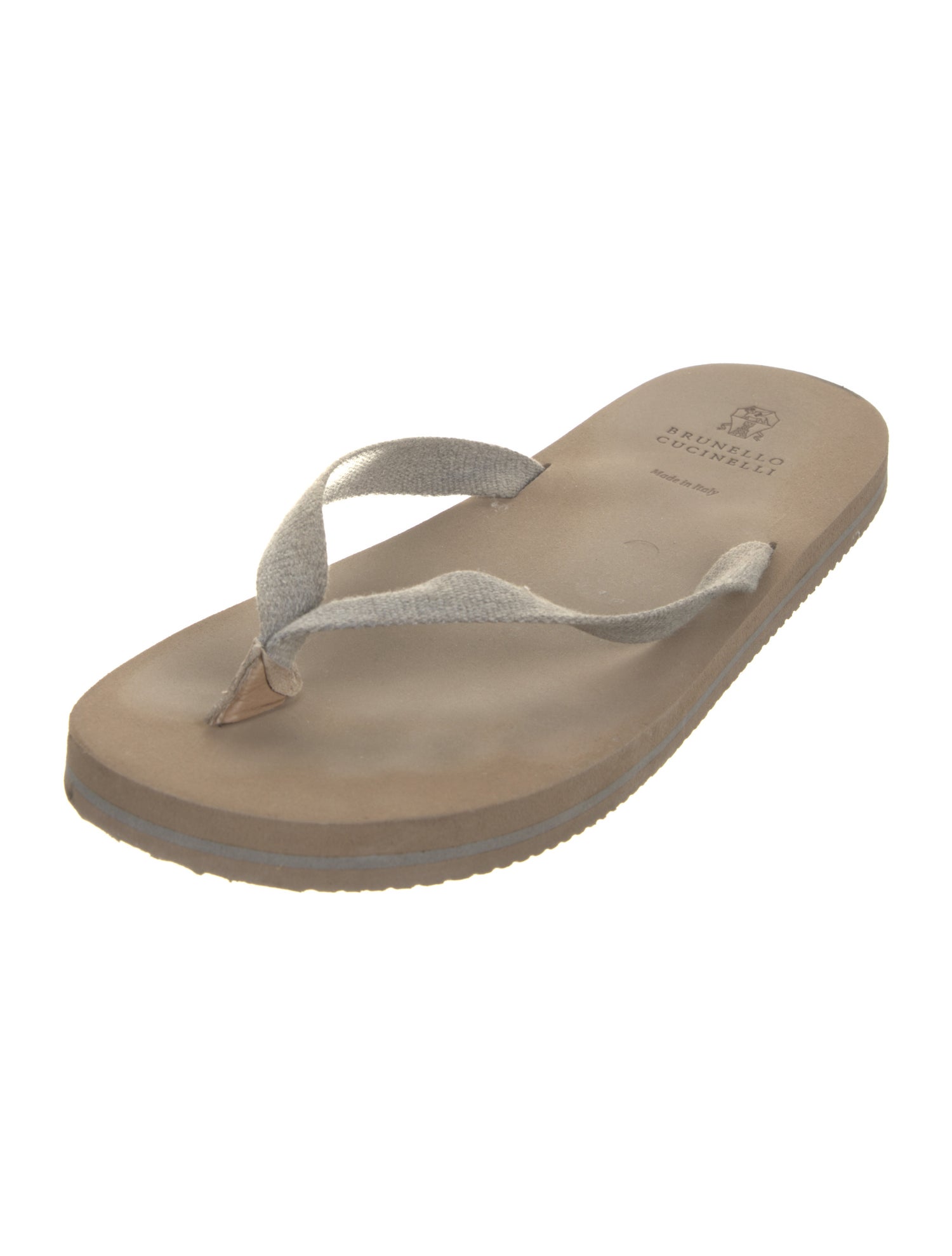 Brunello Cucinelli Canvas Flip Flops