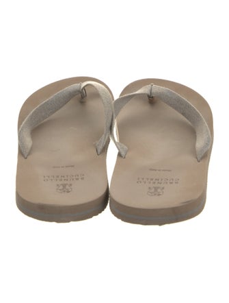 Brunello Cucinelli Canvas Flip Flops