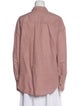 Brunello Cucinelli Linen Long Sleeve Button-Up Top