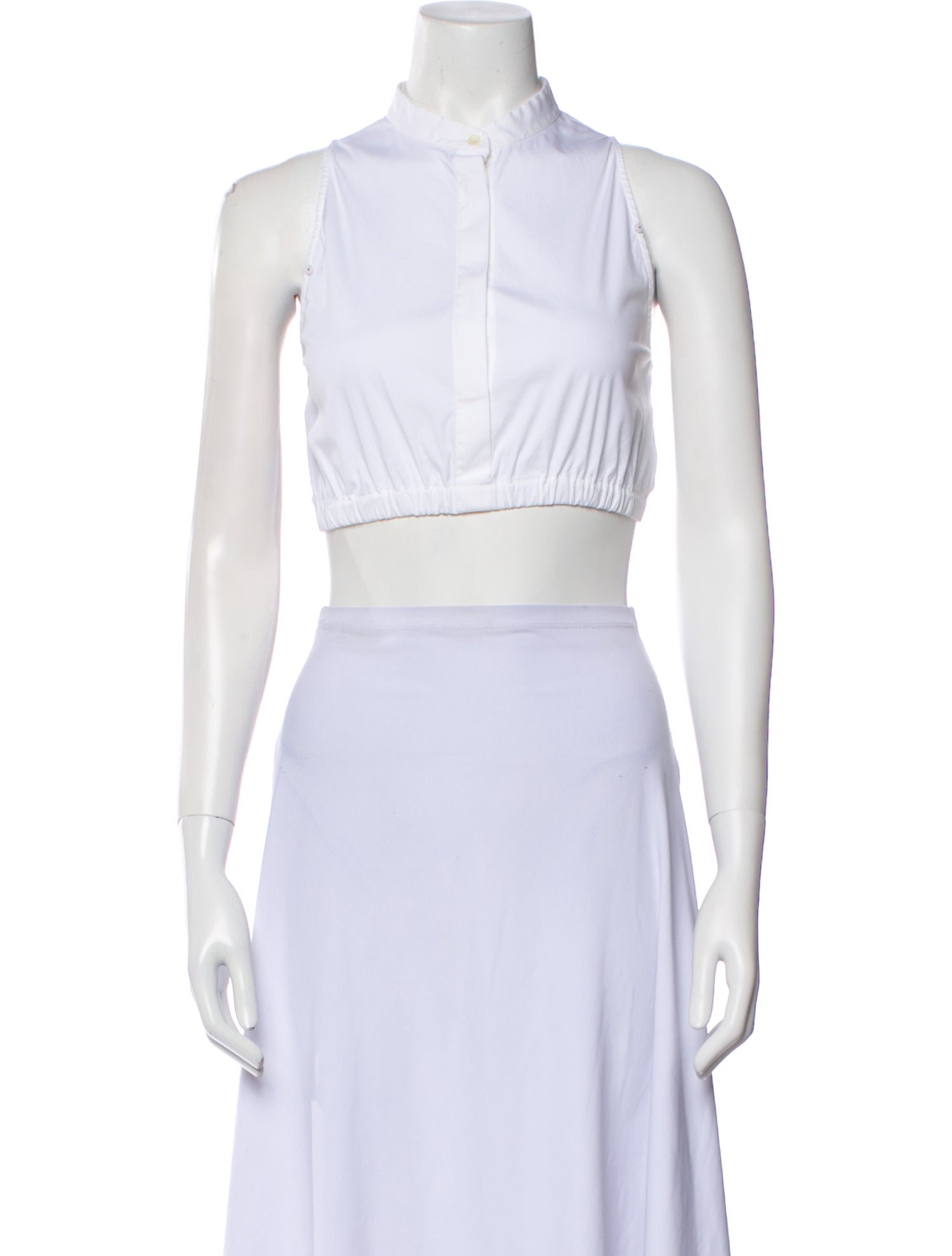 Brunello Cucinelli Cashmere Mock Neck Crop Top
