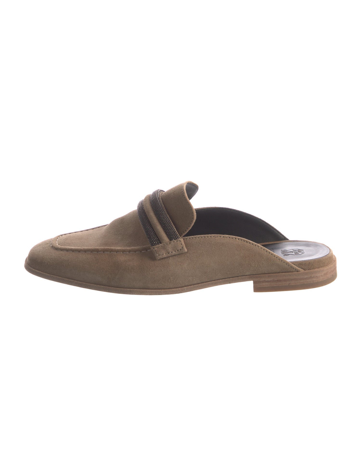 Brunello Cucinelli Monili Suede Mules