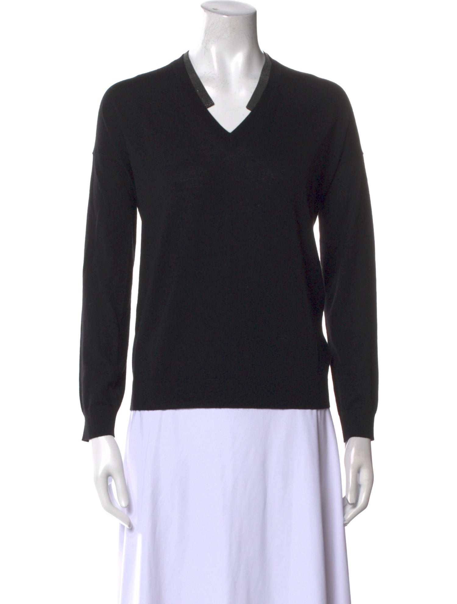 Brunello Cucinelli Virgin Wool V-Neck Sweater