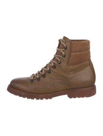 Brunello Cucinelli Leather Hiking Boots