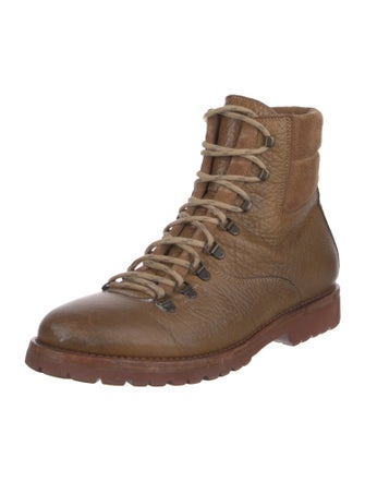 Brunello Cucinelli Leather Hiking Boots