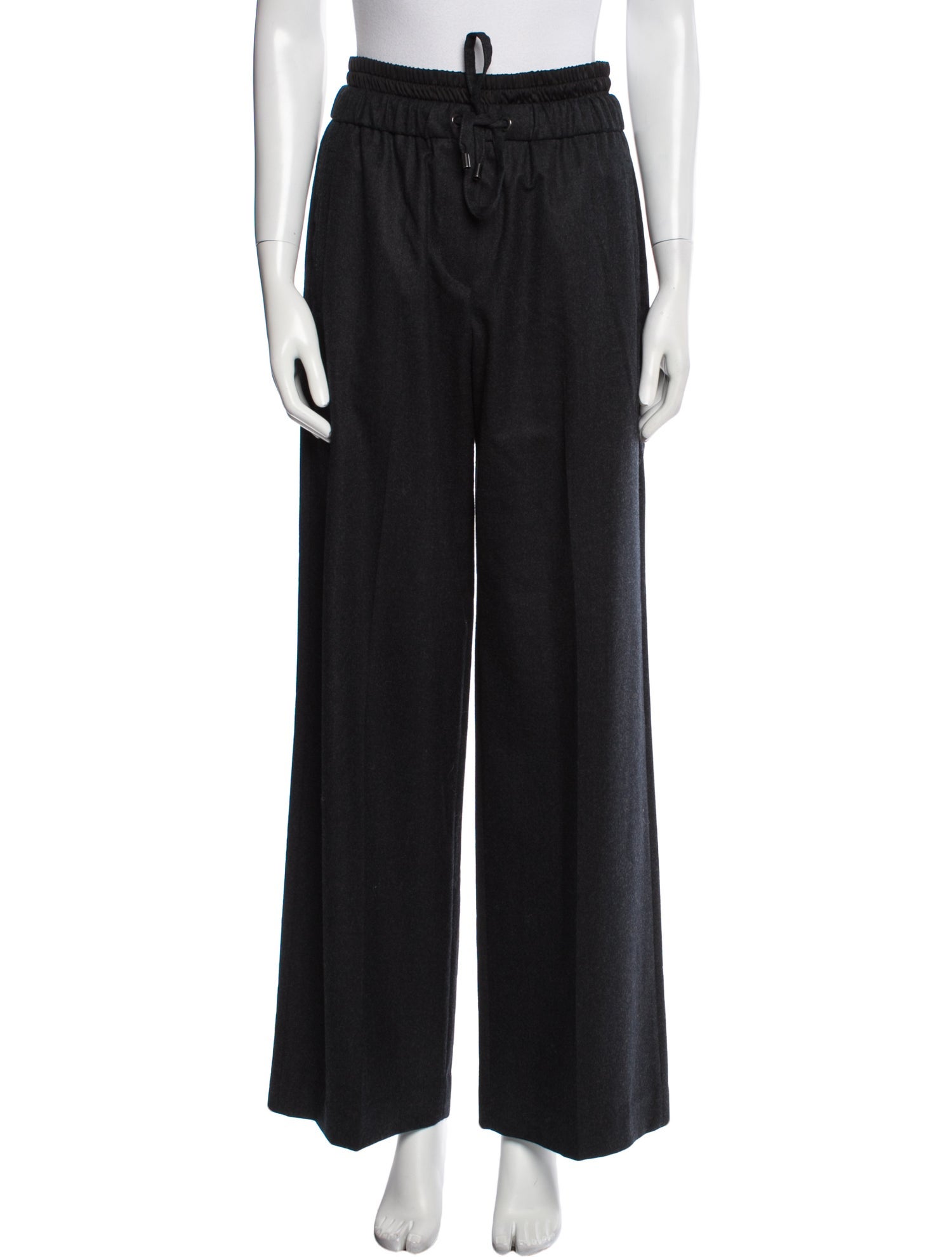 Brunello Cucinelli Virgin Wool Wide Leg Pants
