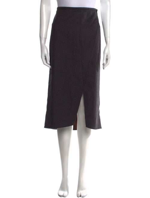 Brunello Cucinelli Wool Midi Length Skirt