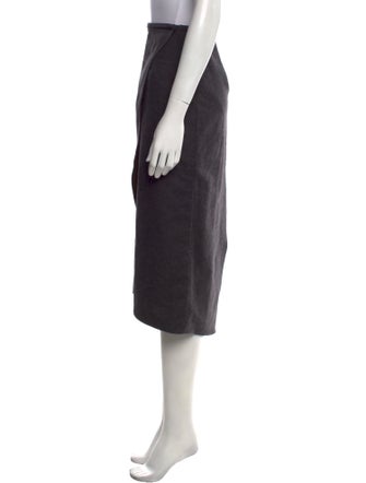 Brunello Cucinelli Wool Midi Length Skirt