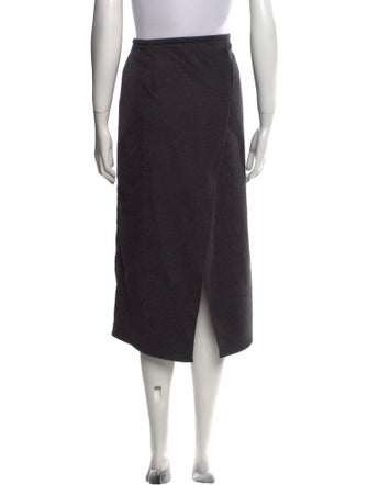 Brunello Cucinelli Wool Midi Length Skirt