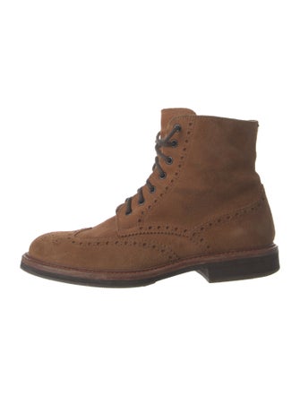 Brunello Cucinelli Suede Lace-Up Boots