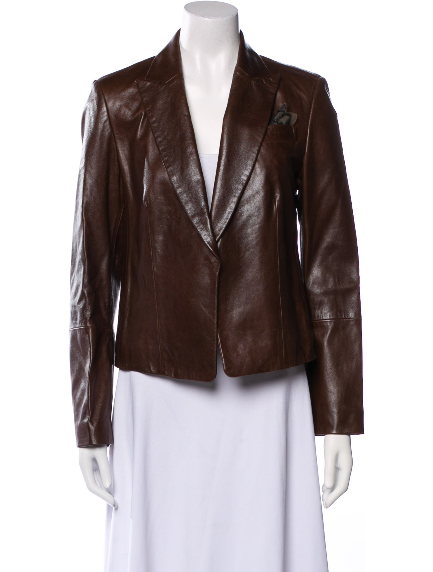 Brunello Cucinelli Leather Biker Jacket