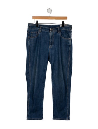 Brunello Cucinelli High-Rise Straight Leg Jeans