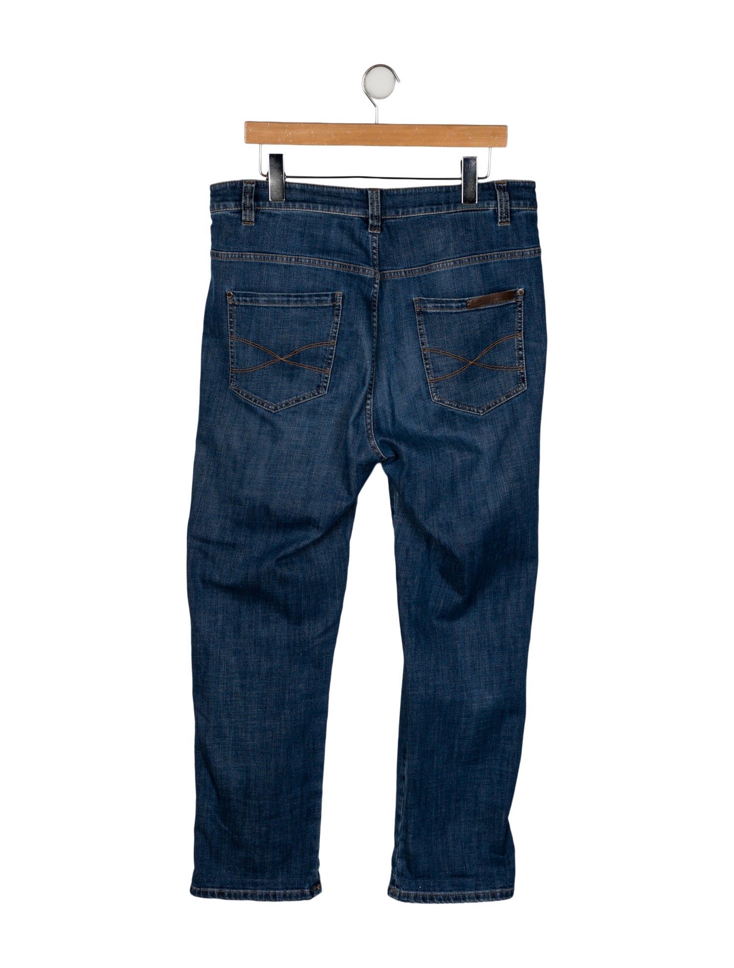 Brunello Cucinelli High-Rise Straight Leg Jeans