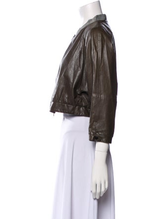 Brunello Cucinelli Leather Bomber Jacket