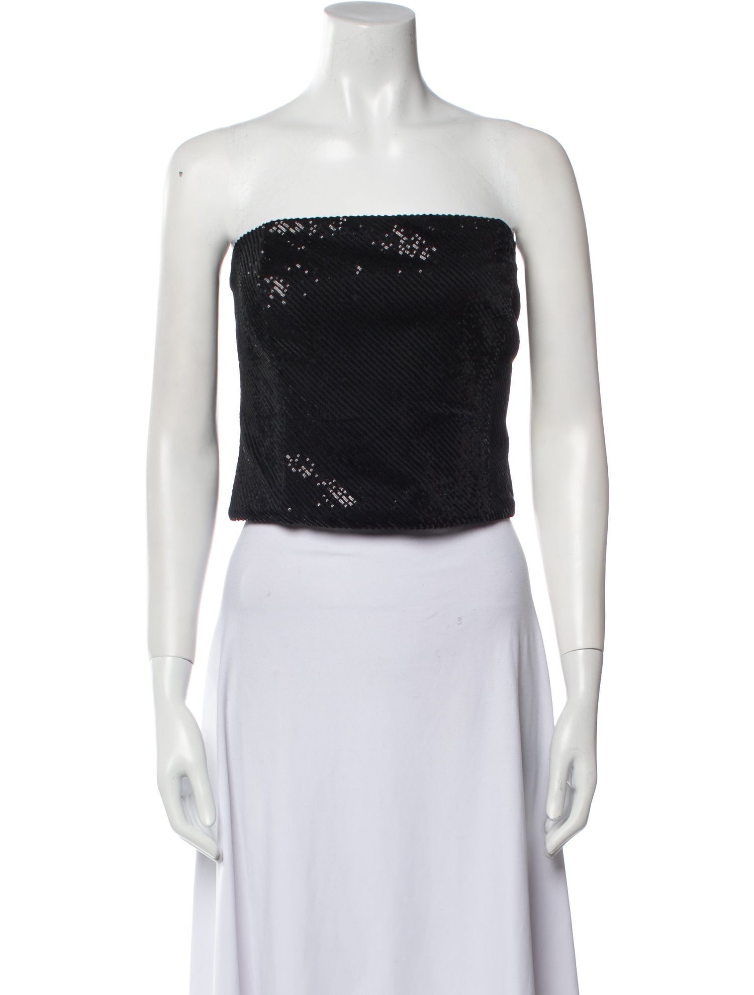 Brunello Cucinelli Silk Strapless Crop Top