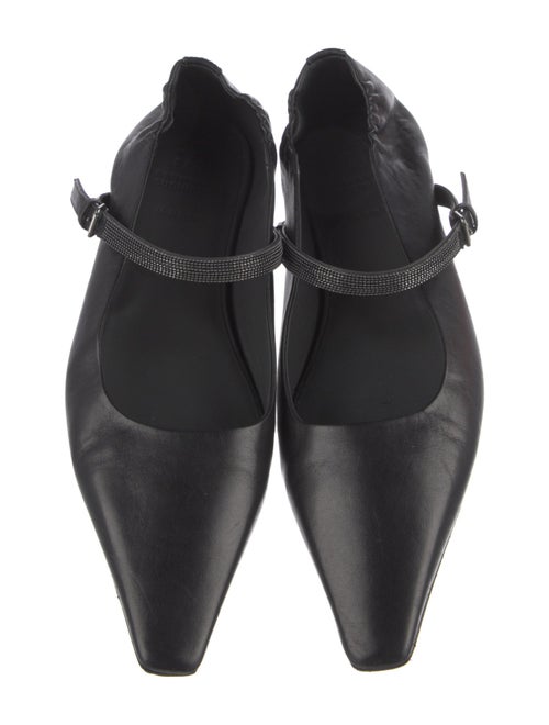 Brunello Cucinelli Leather Mary Jane Flats