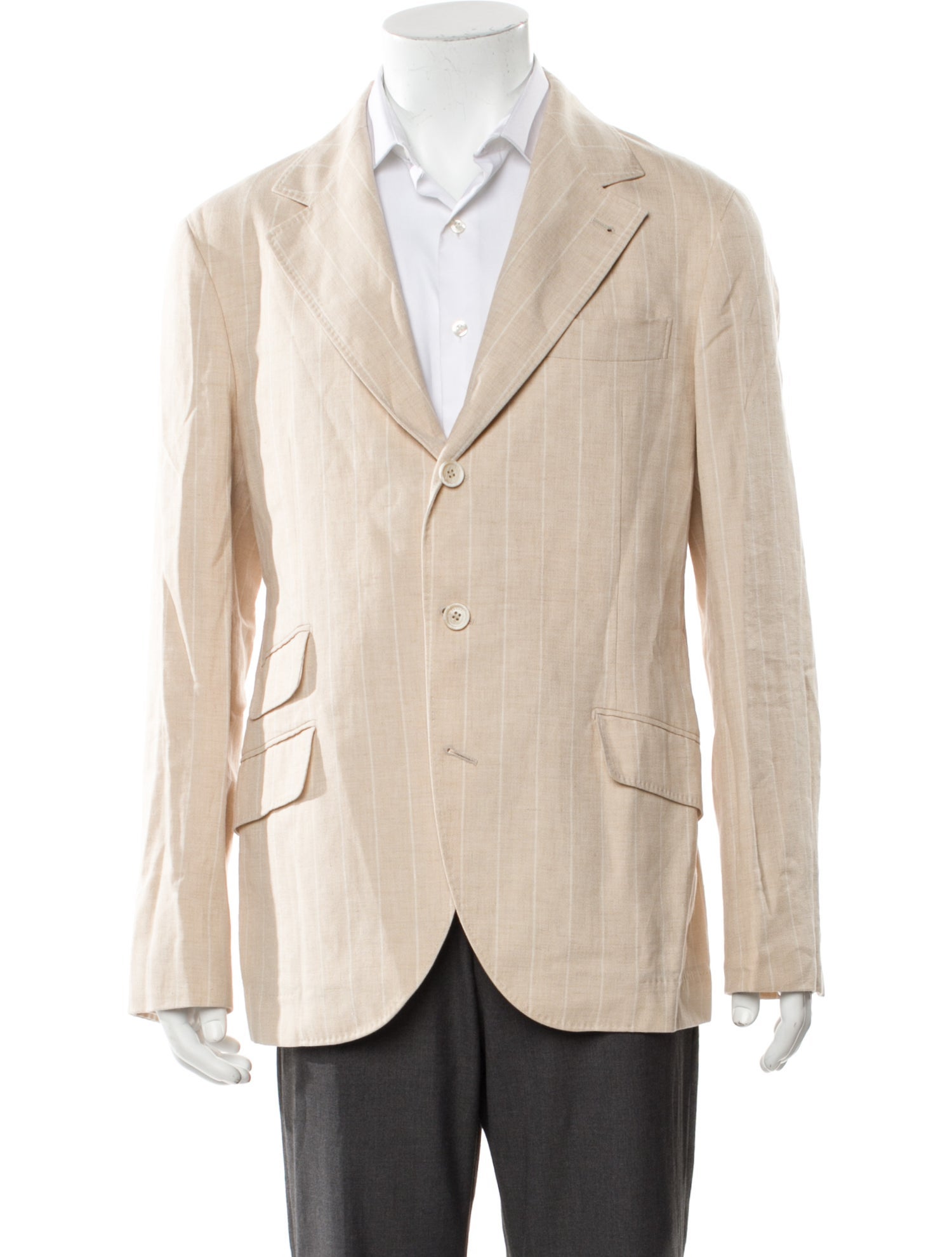 Brunello Cucinelli Linen Striped Blazer