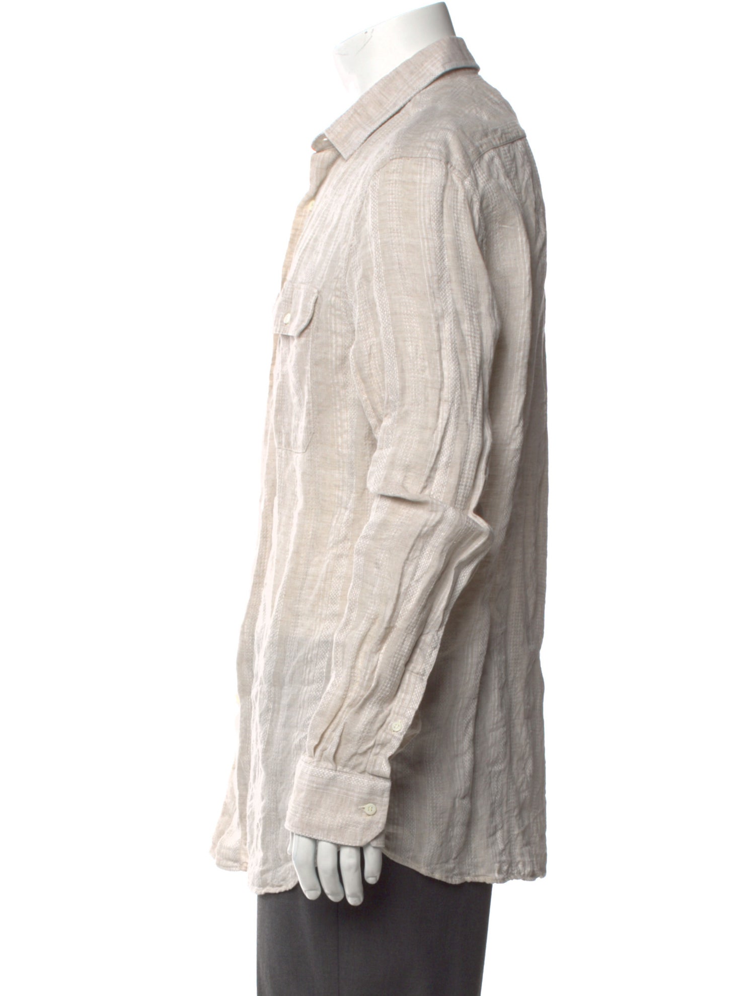 Brunello Cucinelli Linen Striped Shirt