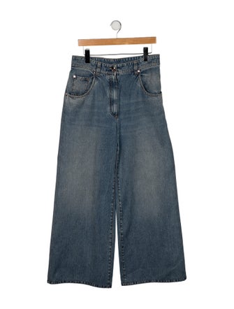 Brunello Cucinelli High-Rise Wide Leg Jeans