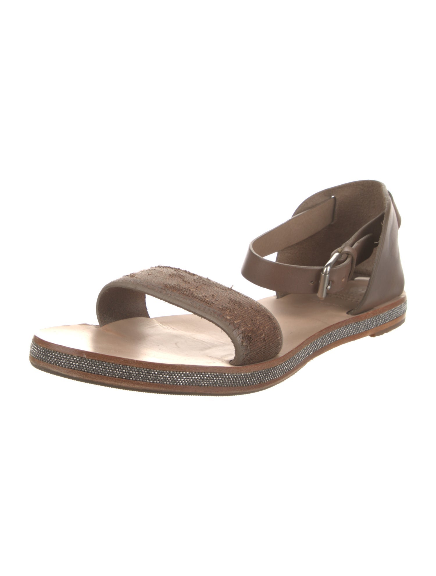 Brunello Cucinelli Leather Slides