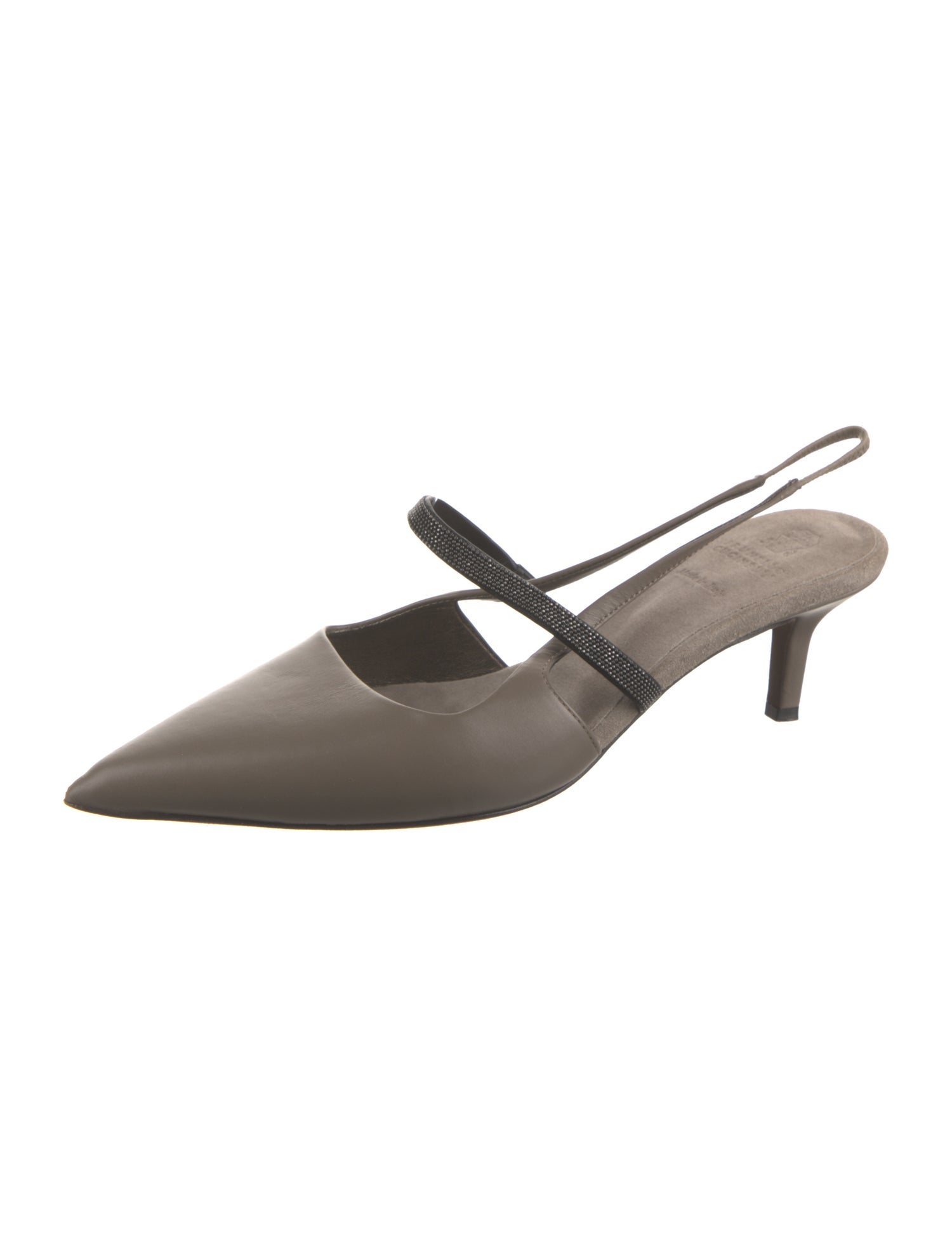 Brunello Cucinelli Leather Slingback Pumps