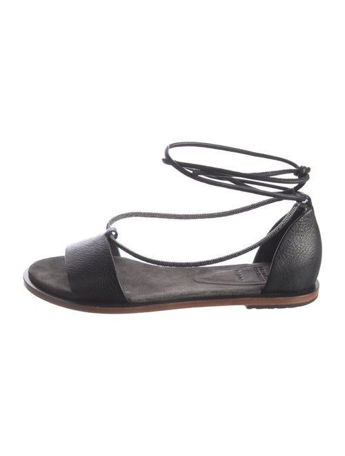 Brunello Cucinelli Monili Leather Sandals