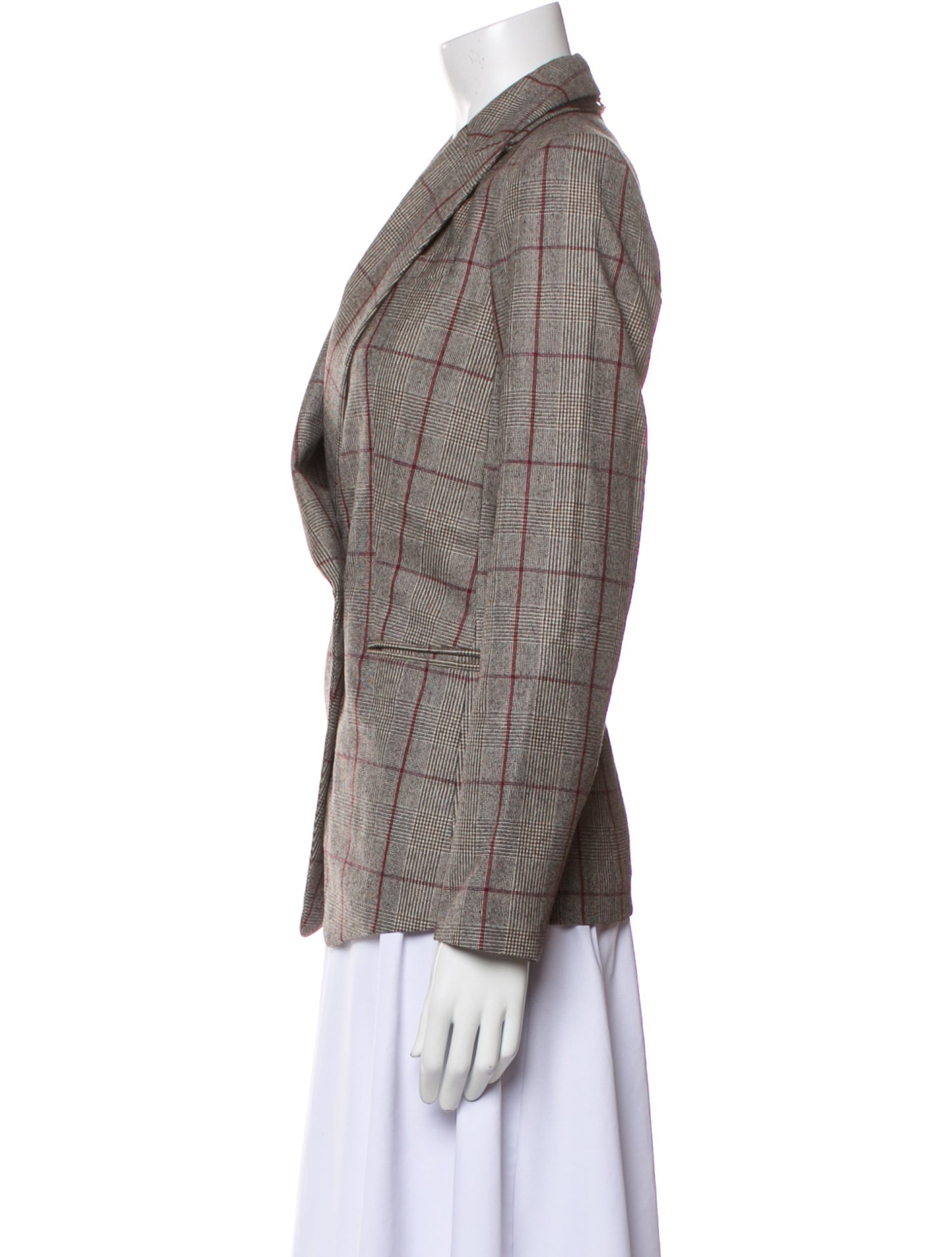 Brunello Cucinelli Plaid Print Blazer
