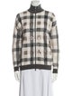 Brunello Cucinelli Virgin Wool Plaid Print Bomber Jacket
