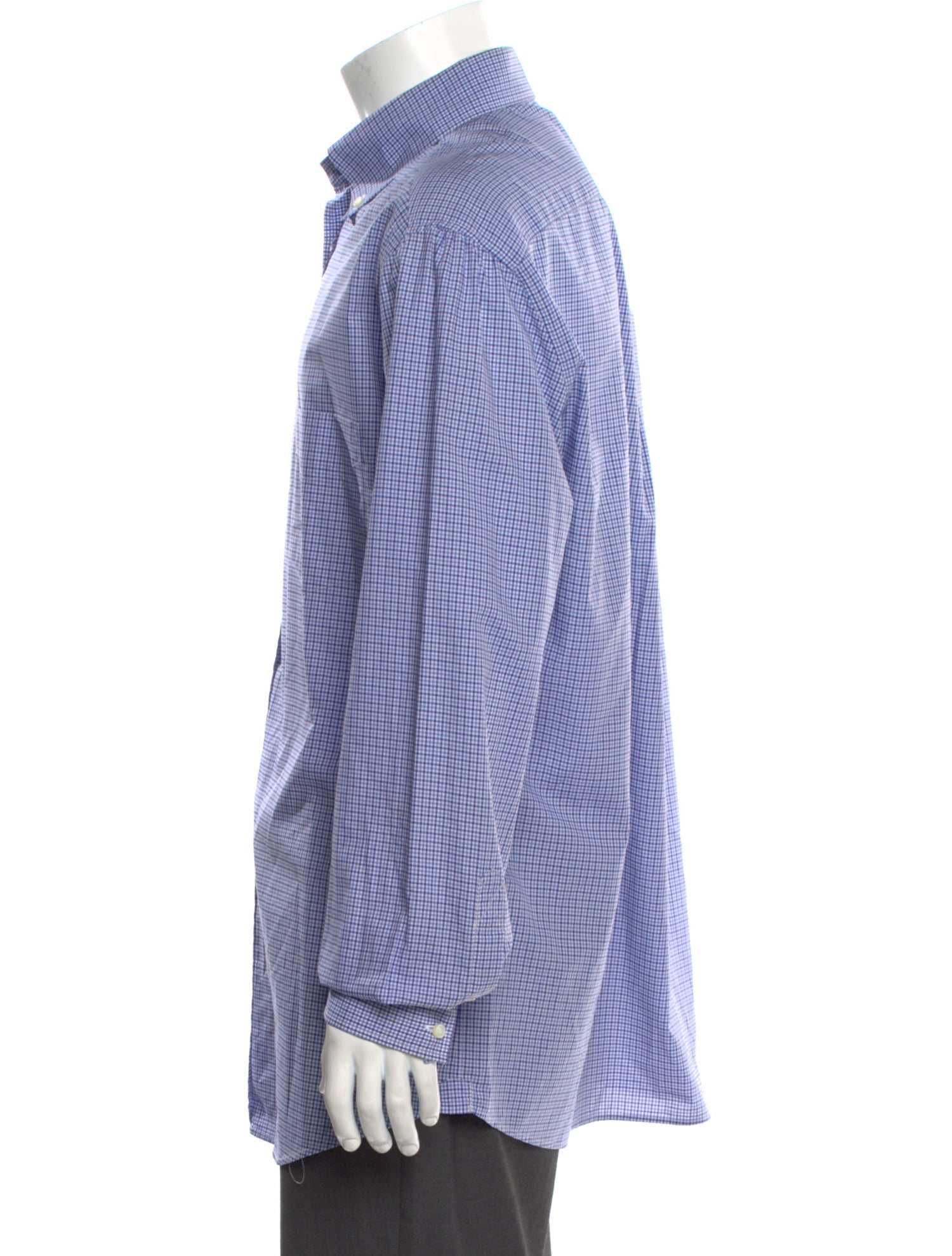 Brunello Cucinelli Plaid Print Long Sleeve Dress Shirt