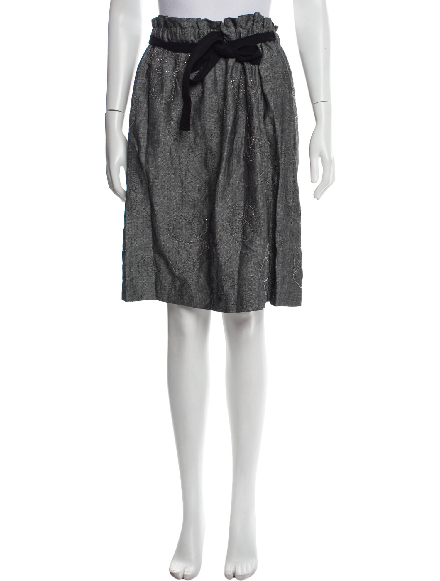 Brunello Cucinelli Linen Knee-Length Skirt