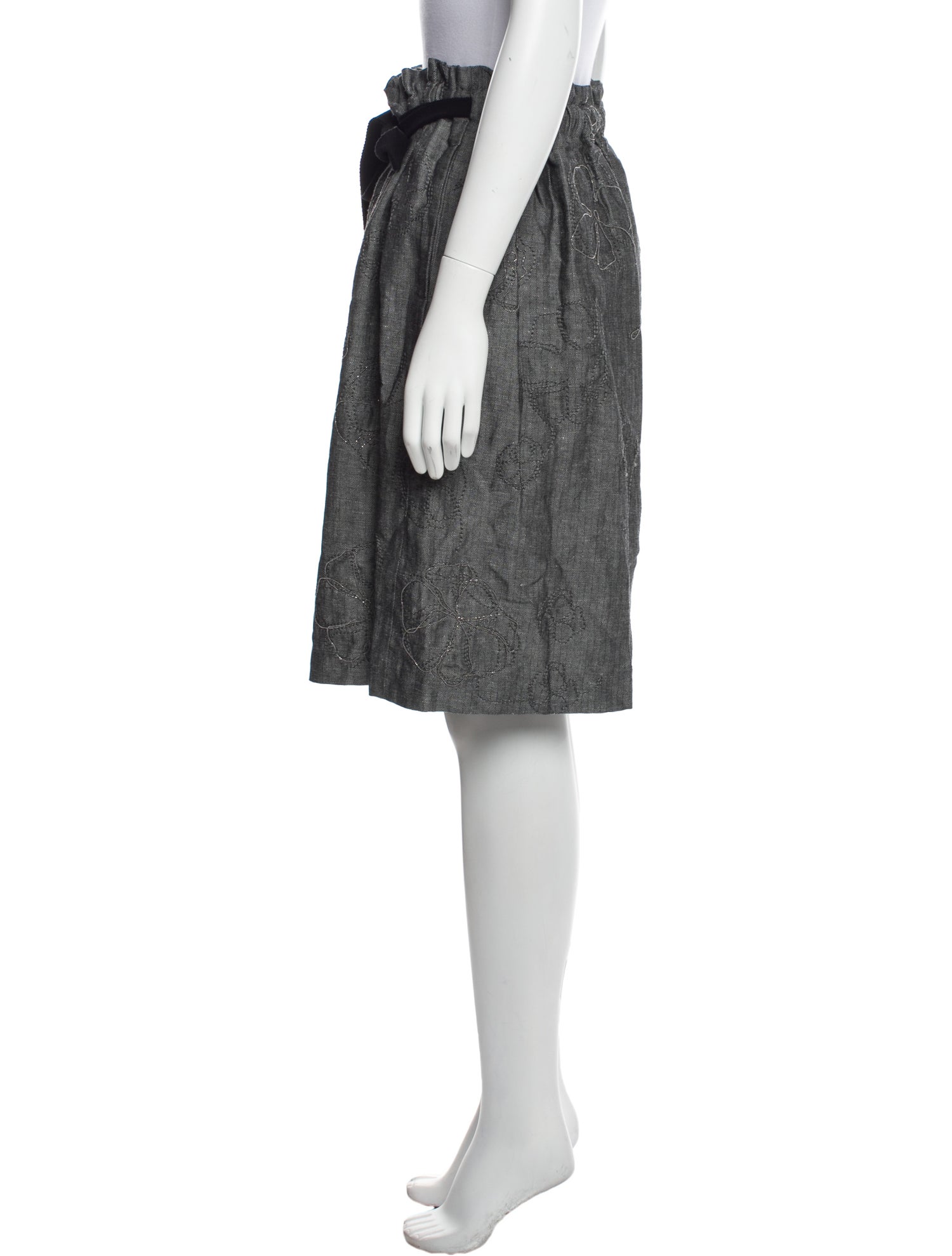 Brunello Cucinelli Linen Knee-Length Skirt