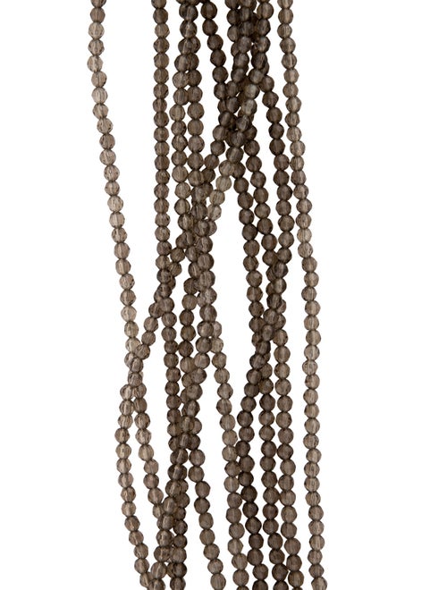 Brunello Cucinelli Beaded Leather Ombré Multi-Strand Necklace