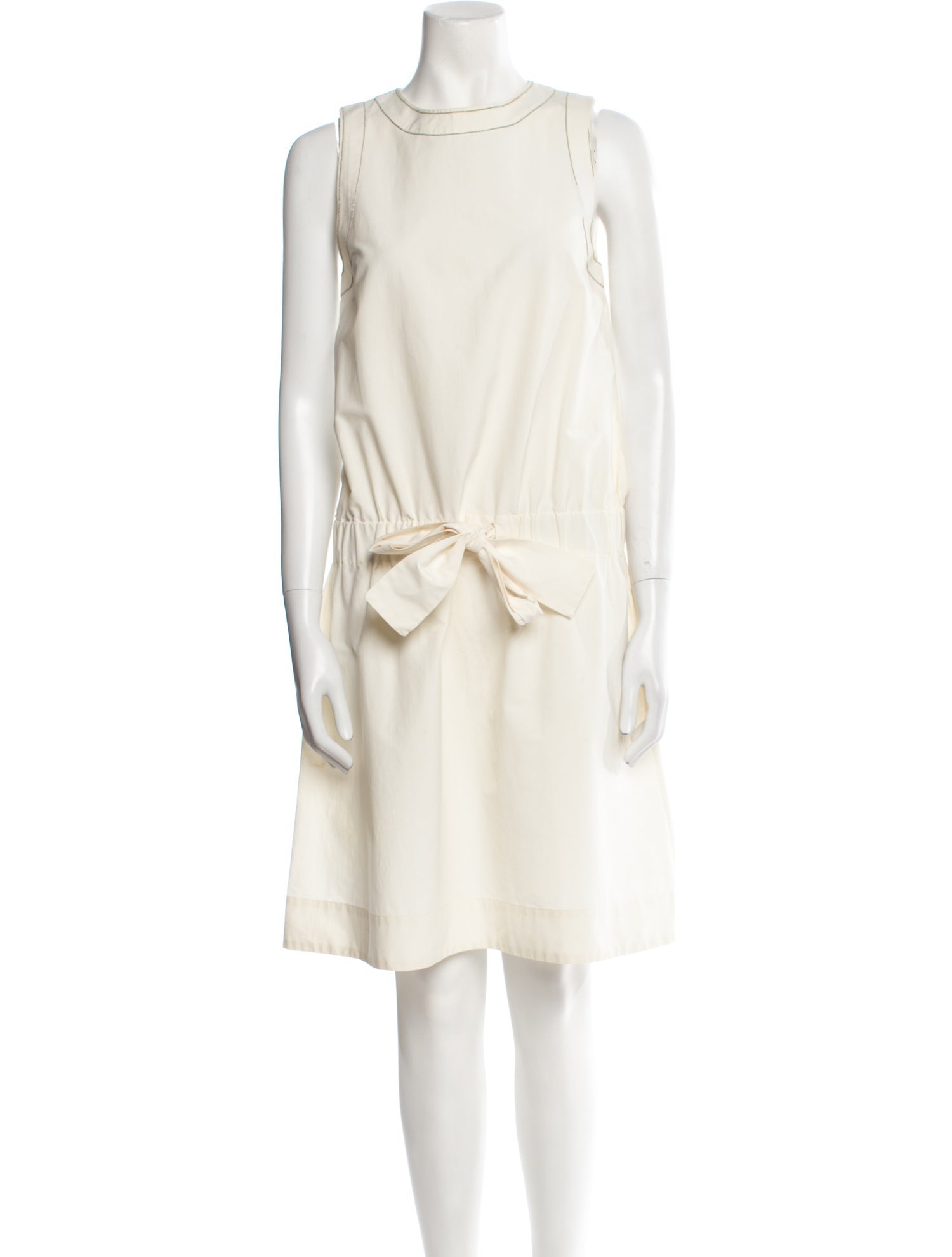 Brunello Cucinelli Crew Neck Knee-Length Dress