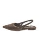 Brunello Cucinelli Monili Shearling Slingback Flats