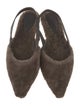 Brunello Cucinelli Monili Shearling Slingback Flats