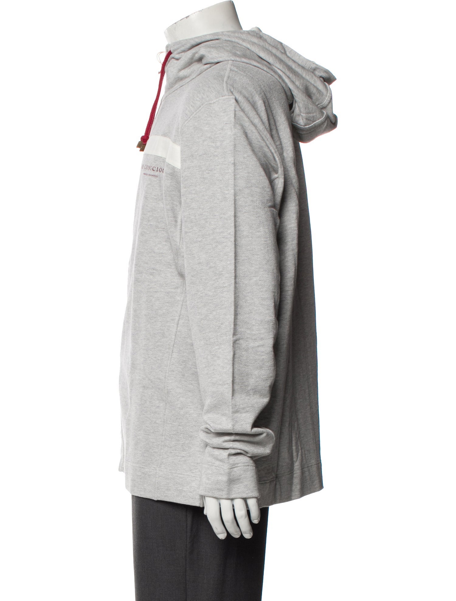 Brunello Cucinelli Colorblock Pattern Turtleneck Hoodie w/ Tags