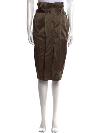 Brunello Cucinelli Pleated Accents Midi Length Skirt