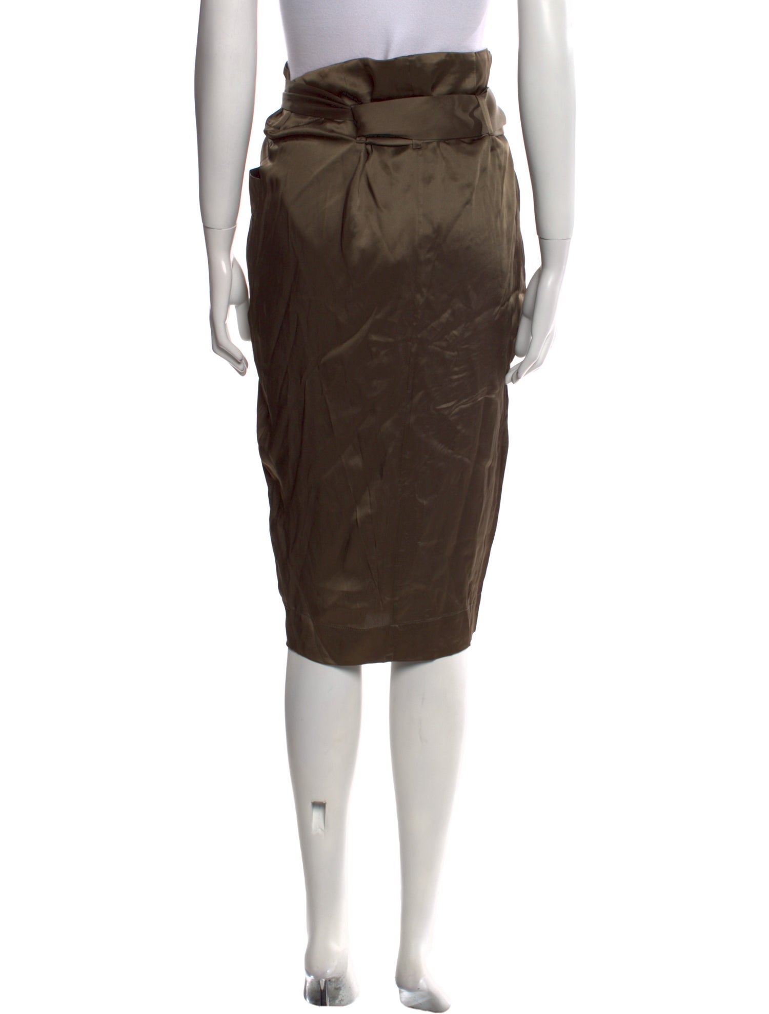 Brunello Cucinelli Pleated Accents Midi Length Skirt