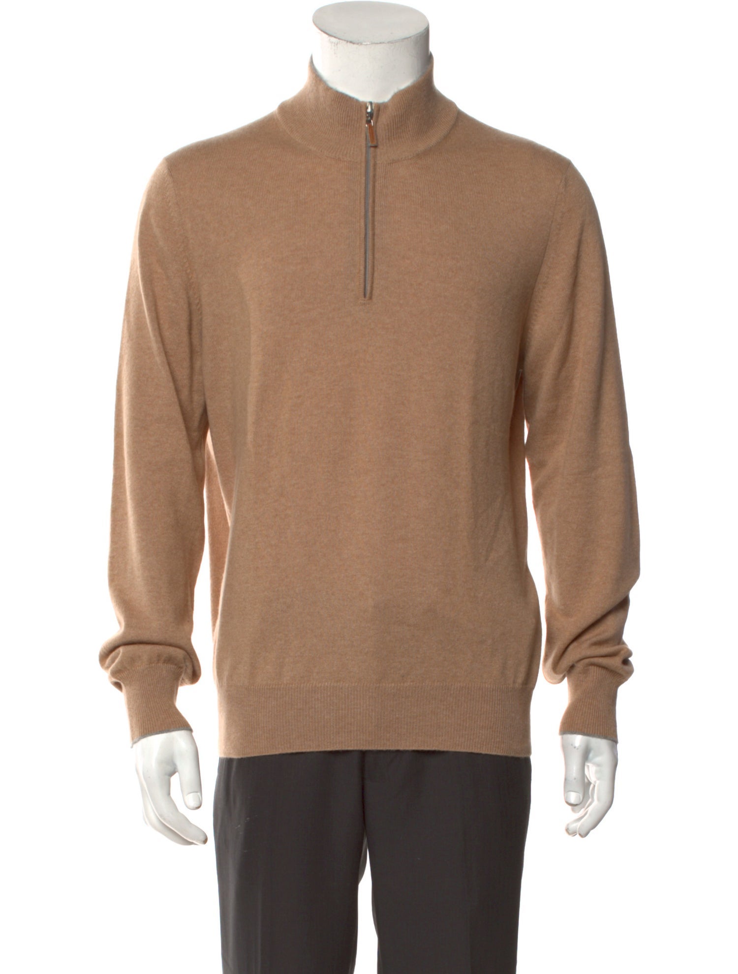Brunello Cucinelli Cashmere Mock Neck Polo Sweater